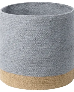 Säilytys<Beliani Puuvillakori Harmaa/Beige 3 Kpl Basima