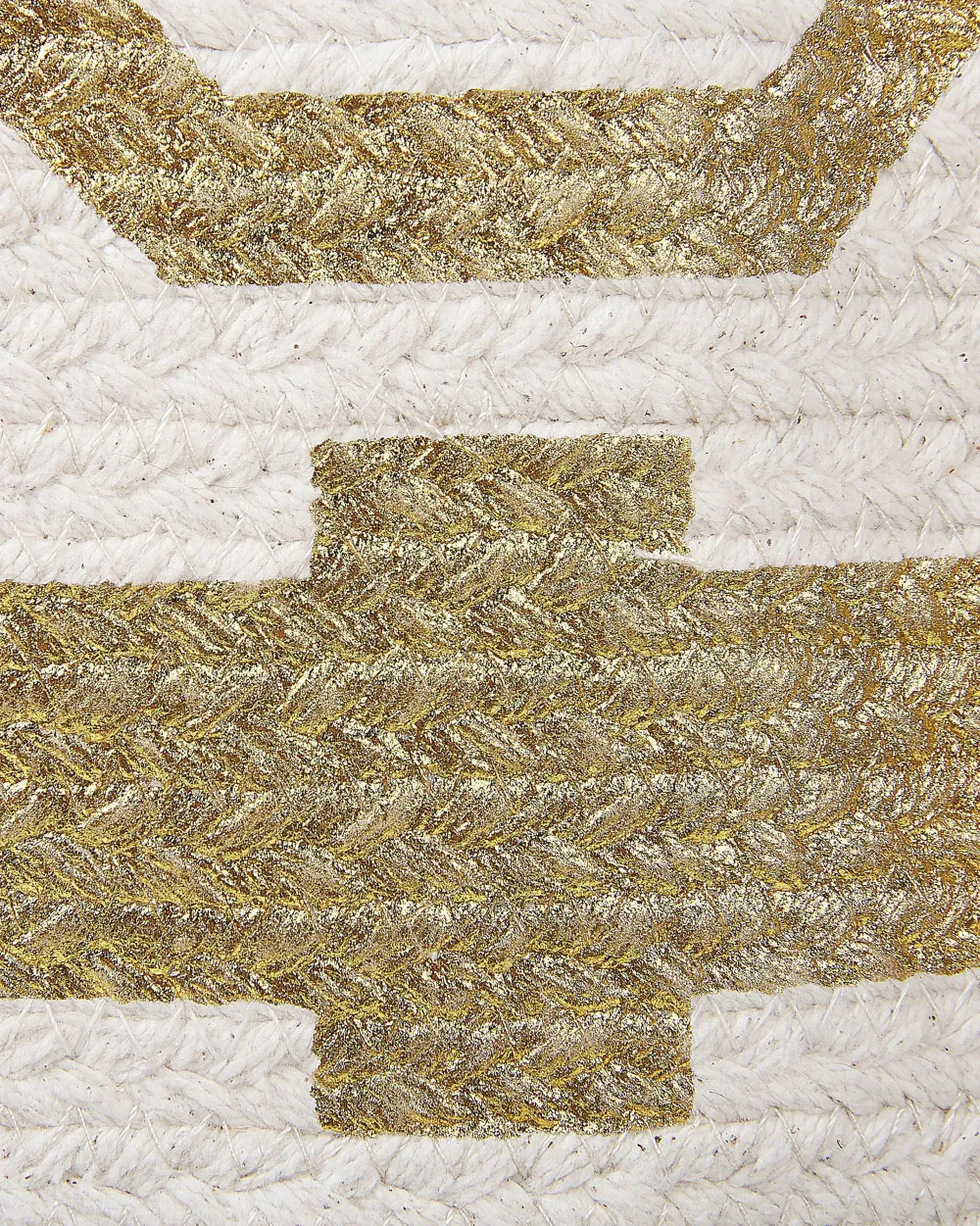 Sale Beliani Puuvillakori Luonnonvalkoinen/Kulta 33 Cm Hanwella