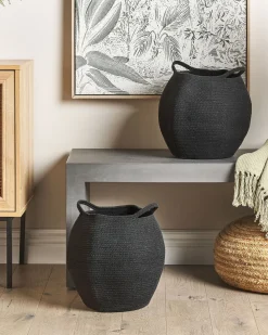 Cheap Beliani Puuvillakori Musta 30 Cm 2 Kpl Panjgur