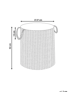 Säilytys<Beliani Puuvillakori Musta 37 Cm Mannar