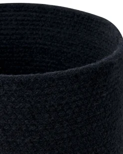 Säilytys<Beliani Puuvillakori Musta/Beige 3 Kpl Basima