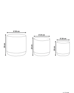 Säilytys<Beliani Puuvillakori Musta/Beige 3 Kpl Basima