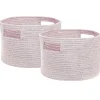 Sale Beliani Puuvillakori Pastellipinkki 30 Cm 2 Kpl Chiniot