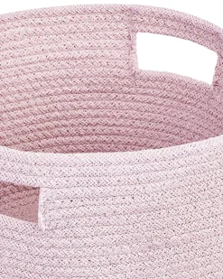 Sale Beliani Puuvillakori Pastellipinkki 30 Cm 2 Kpl Chiniot