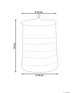 Discount Beliani Puuvillakori Vaalea Beige 44 Cm Silopi