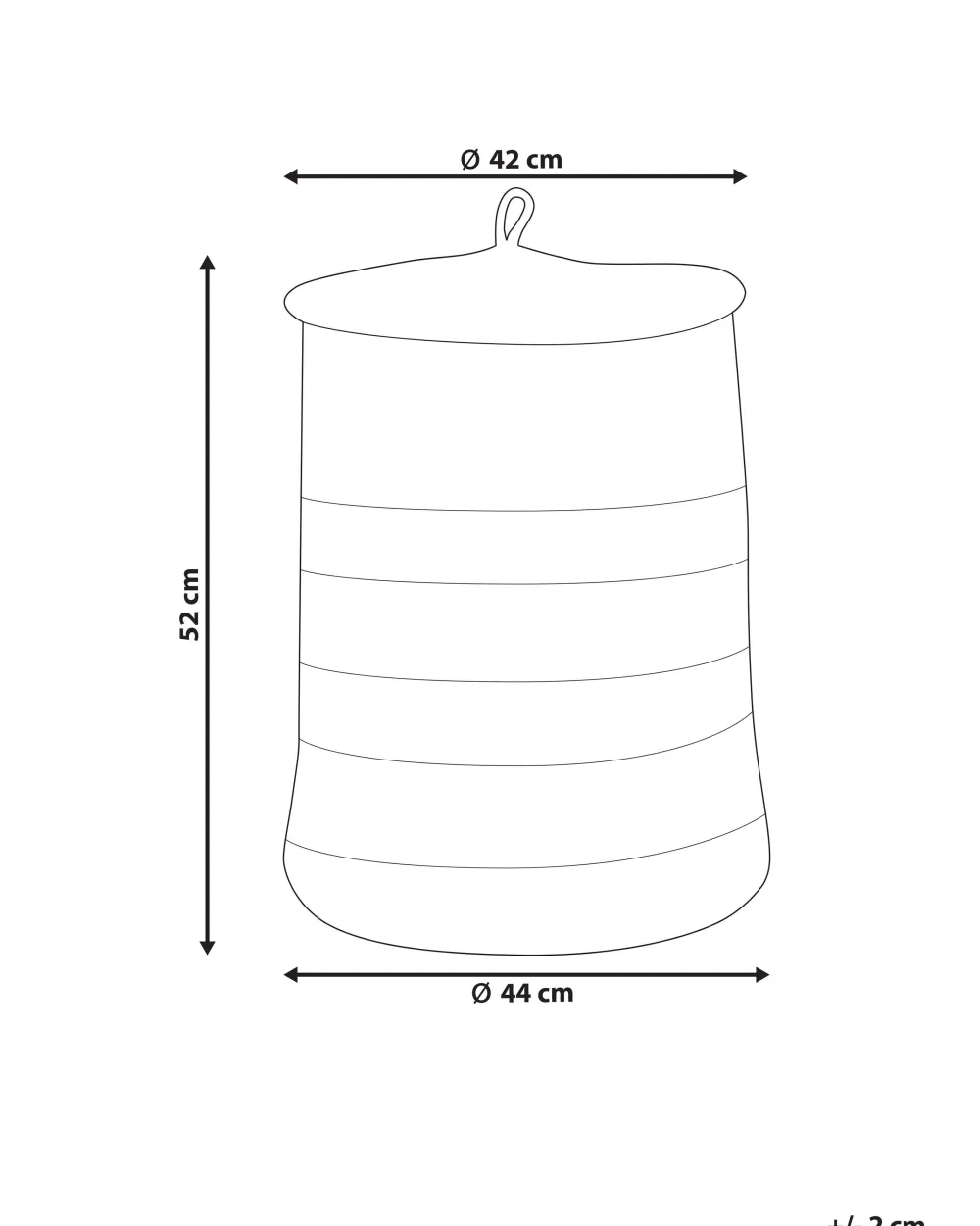 Discount Beliani Puuvillakori Vaalea Beige 44 Cm Silopi