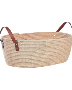 Säilytys<Beliani Puuvillakori Vaalea Beige 2 Kpl Gissar