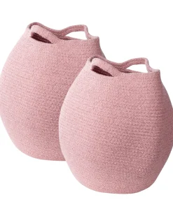 Säilytys<Beliani Puuvillakori Vaaleanpunainen 30 Cm 2 Kpl Panjgur