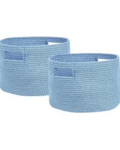 Clearance Beliani Puuvillakori Vaaleansininen 30 Cm 2 Kpl Chiniot