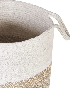 Säilytys<Beliani Puuvillakori Valkoinen/Beige 2 Kpl Pazha