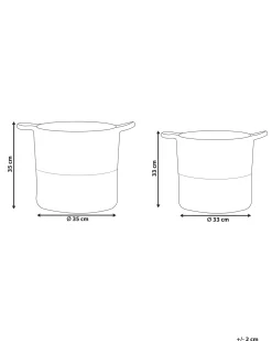 Säilytys<Beliani Puuvillakori Valkoinen/Beige 2 Kpl Pazha