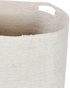 Säilytys<Beliani Puuvillakori Valkoinen/Beige 2 Kpl Kahan