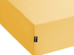 Tekstiilit<Beliani Puuvillalakana Muotoonommeltu Sinapinkeltainen 200 X 200 Cm Janbu