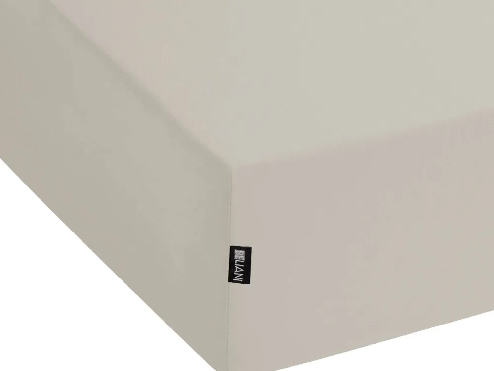 Online Beliani Puuvillalakana Muotoonommeltu Ruskeanharmaa 90 X 200 Cm Janbu