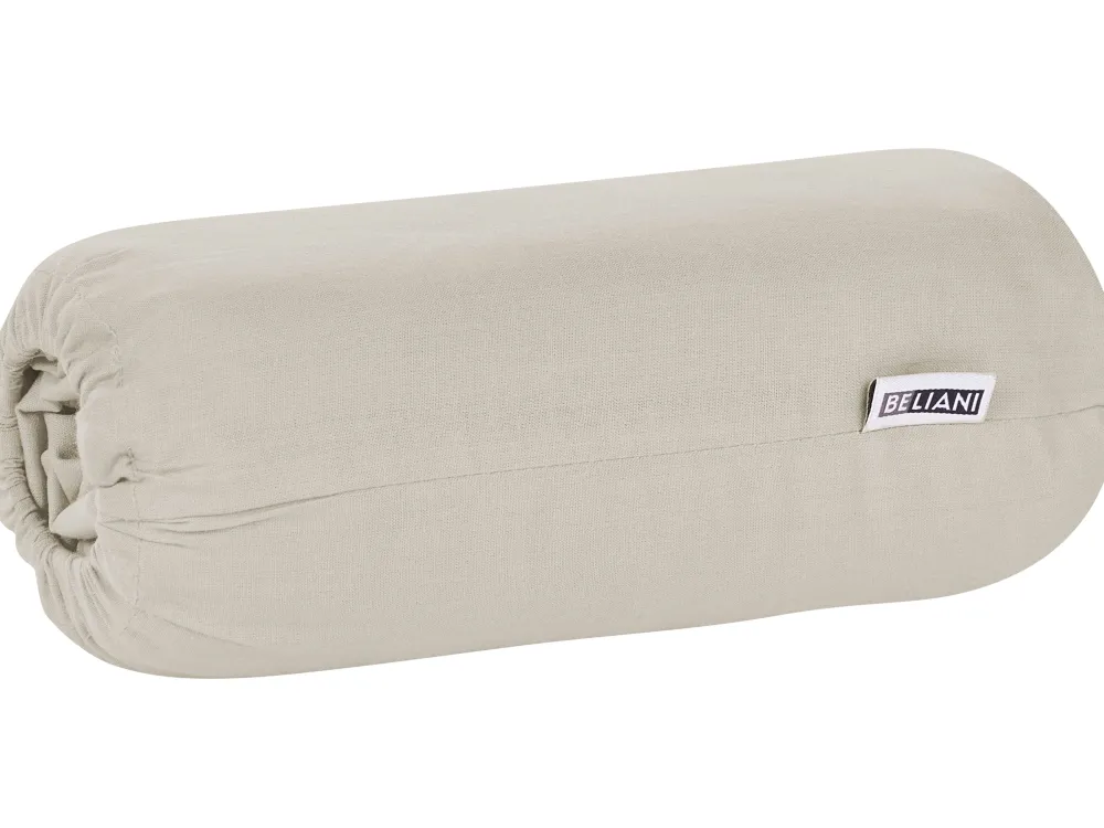 Online Beliani Puuvillalakana Muotoonommeltu Ruskeanharmaa 90 X 200 Cm Janbu