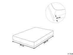 Flash Sale Beliani Puuvillalakana Muotoonommeltu Sininen 90 X 200 Cm Janbu