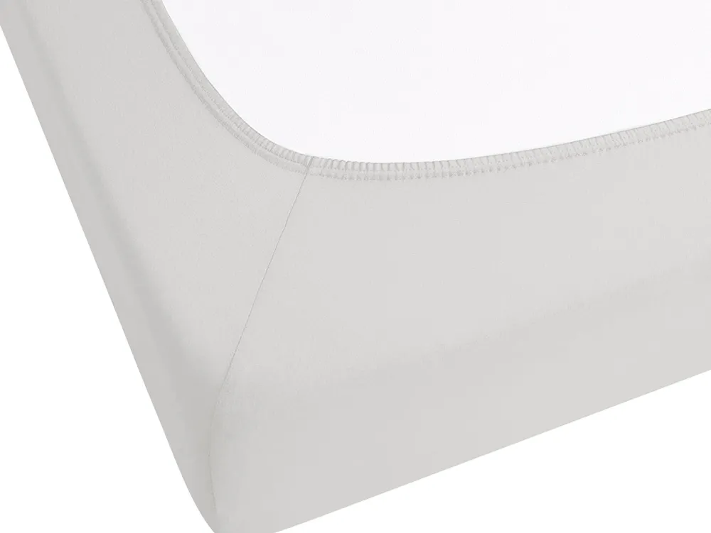 Tekstiilit<Beliani Puuvillalakana Muotoonommeltu Vaaleanharmaa 200 X 200 Cm Janbu