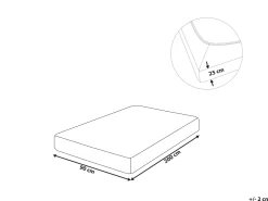 Tekstiilit<Beliani Puuvillalakana Muotoonommeltu Vaaleanpunainen 90 X 200 Cm Hofuf
