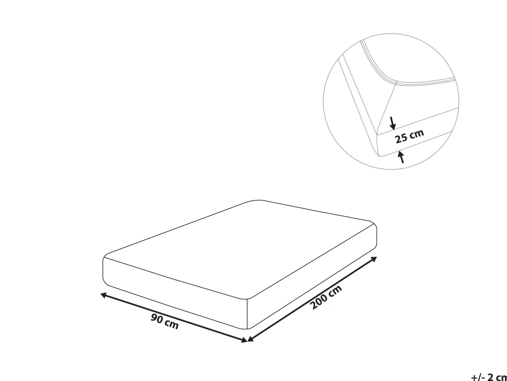 Tekstiilit<Beliani Puuvillalakana Muotoonommeltu Vaaleanpunainen 90 X 200 Cm Hofuf