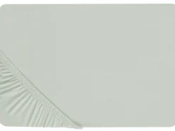 Online Beliani Puuvillalakana Muotoonommeltu Vaaleanvihrea 200 X 200 Cm Janbu