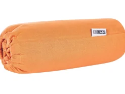 Store Beliani Puuvillalakana Muotoonommeltu Oranssi 90 X 200 Cm Janbu