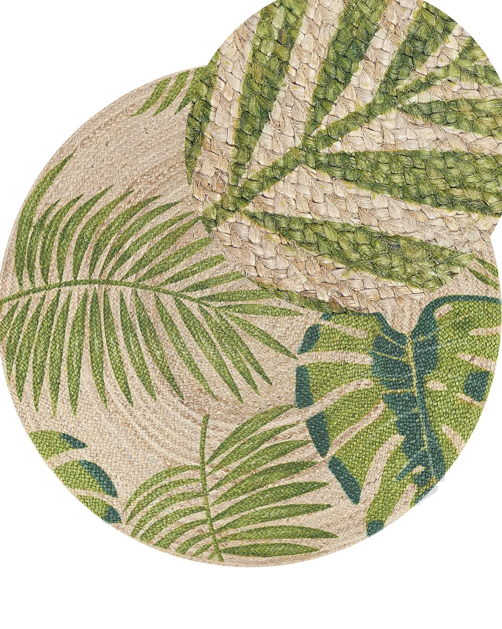 Online Beliani Pyorea Juuttimatto 140 Cm Lehtikuvioilla Bugay