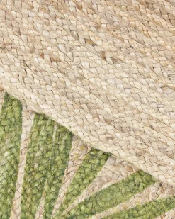 Online Beliani Pyorea Juuttimatto 140 Cm Lehtikuvioilla Bugay