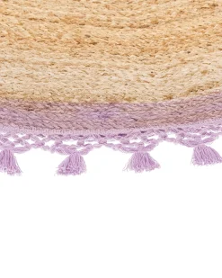 Matot<Beliani Pyorea Matto Juutti Beige/Violetti 140 Cm Marts