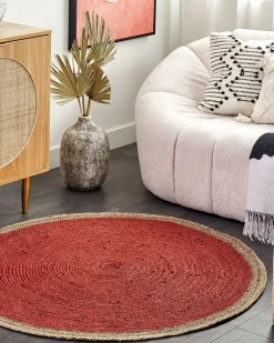 Clearance Beliani Pyorea Matto Juutti Koralli 120 Cm Menemen