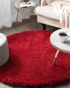 Matot<Beliani Pyorea Matto Kangas Punainen 140 Cm Cide