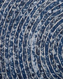 Cheap Beliani Pyorea Matto Puuvilla Tummansininen 140 Cm Buluca