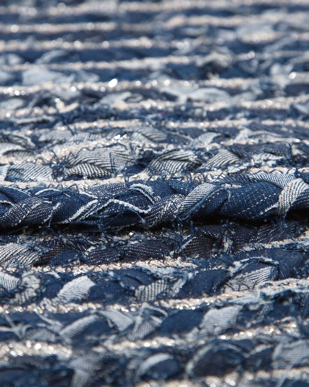 Cheap Beliani Pyorea Matto Puuvilla Tummansininen 140 Cm Buluca