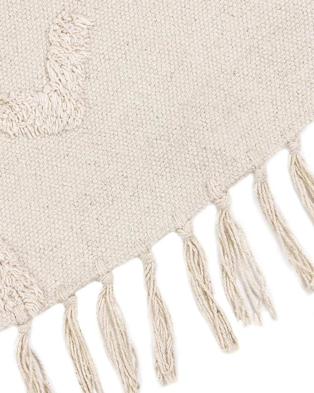 Fashion Beliani Pyorea Matto Puuvilla Vaalea Beige 140 Cm Harran