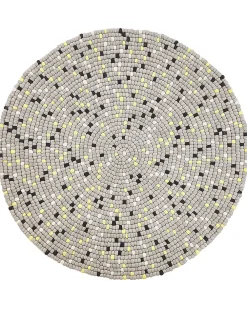 Fashion Beliani Pyorea Matto Villa Vaaleanharmaa O 140 Cm Penek