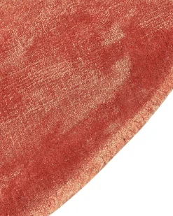 Matot<Beliani Pyorea Matto Viskoosi Oranssi 140 Cm Gesi Ii