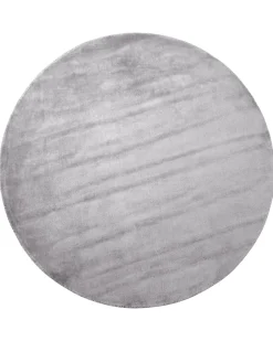 Matot<Beliani Pyorea Matto Viskoosi Vaaleanharmaa 140 Cm Gesi Ii