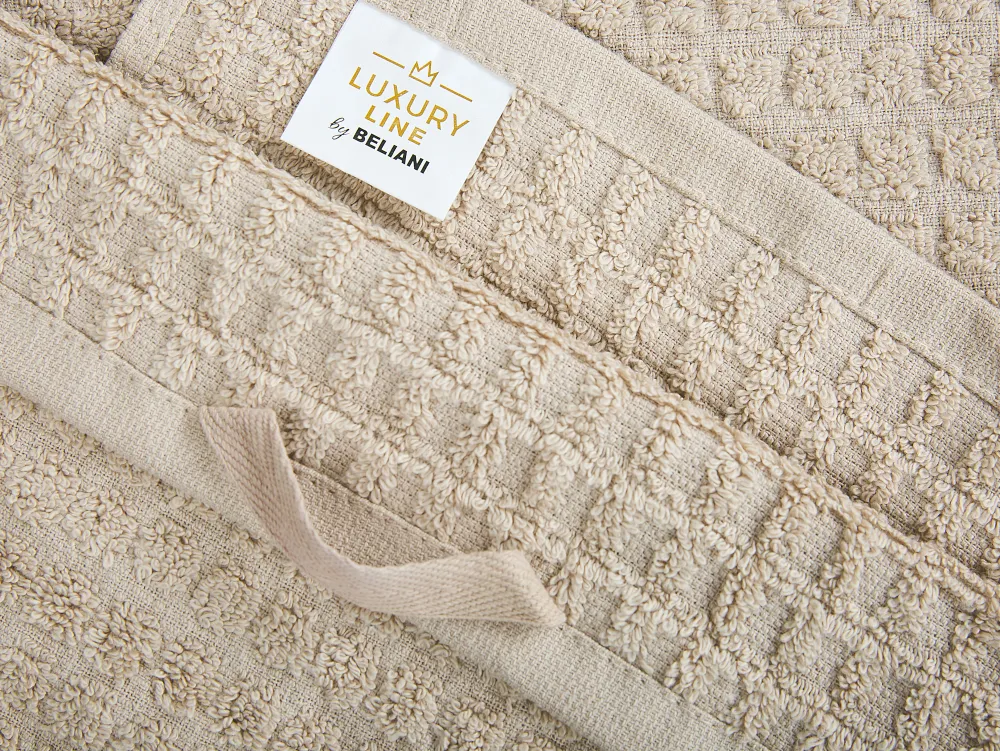 Tekstiilit<Beliani Pyyhesetti 4 Kpl Beige Puuvilla Atai