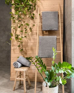 Tekstiilit<Beliani Pyyhesetti 9 Kpl Harmaa Puuvilla Areora