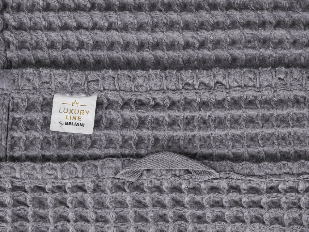 Tekstiilit<Beliani Pyyhesetti 9 Kpl Harmaa Puuvilla Areora