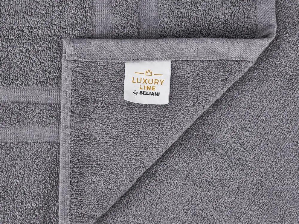 Tekstiilit<Beliani Pyyhesetti 9 Kpl Harmaa Puuvilla Areora