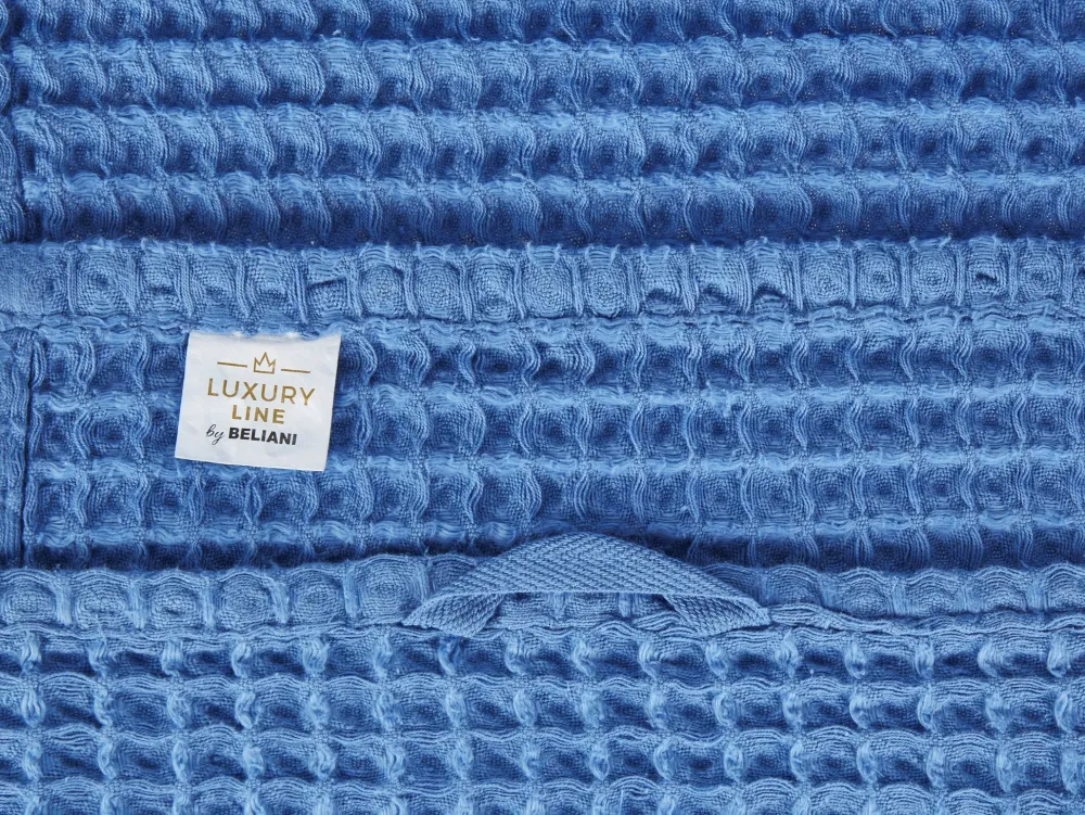 Hot Beliani Pyyhesetti 4 Kpl Sininen Puuvilla Areora