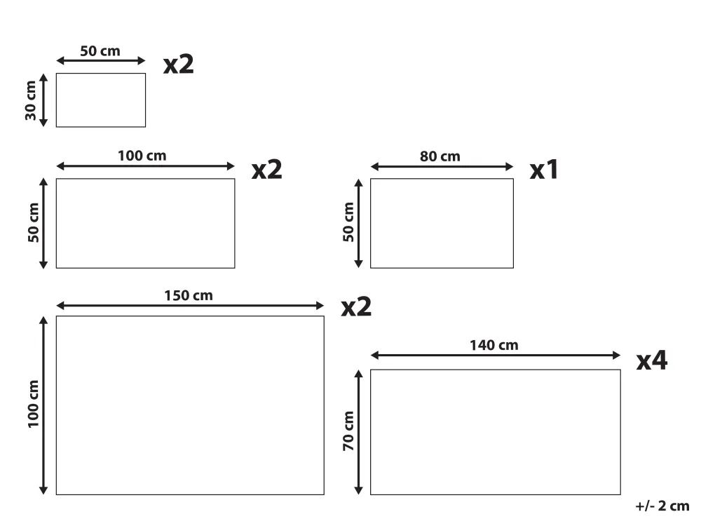 Tekstiilit<Beliani Pyyhesetti 11 Kpl Valkoinen Puuvilla Atai