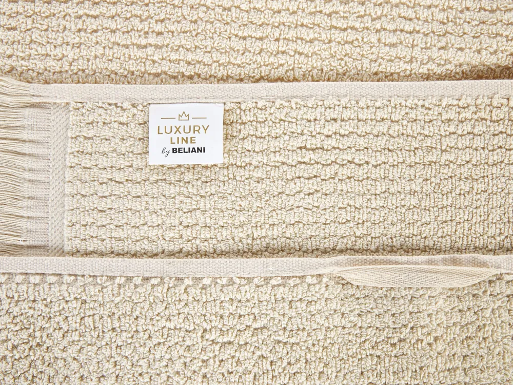 Tekstiilit<Beliani Pyyhesetti Puuvilla Beige 2 Kpl Atiu