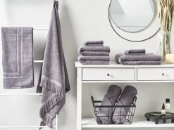 Tekstiilit<Beliani Pyyhesetti Puuvilla Harmaa 9 Kpl Atiu