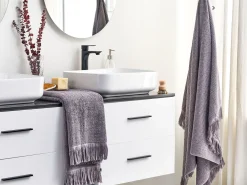 Tekstiilit<Beliani Pyyhesetti Puuvilla Harmaa 2 Kpl Atiu