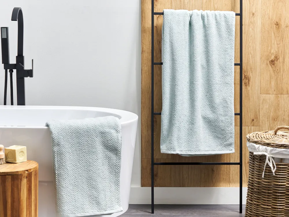 Cheap Beliani Pyyhesetti Puuvilla Mintunvihrea 2 Kpl Mitiaro