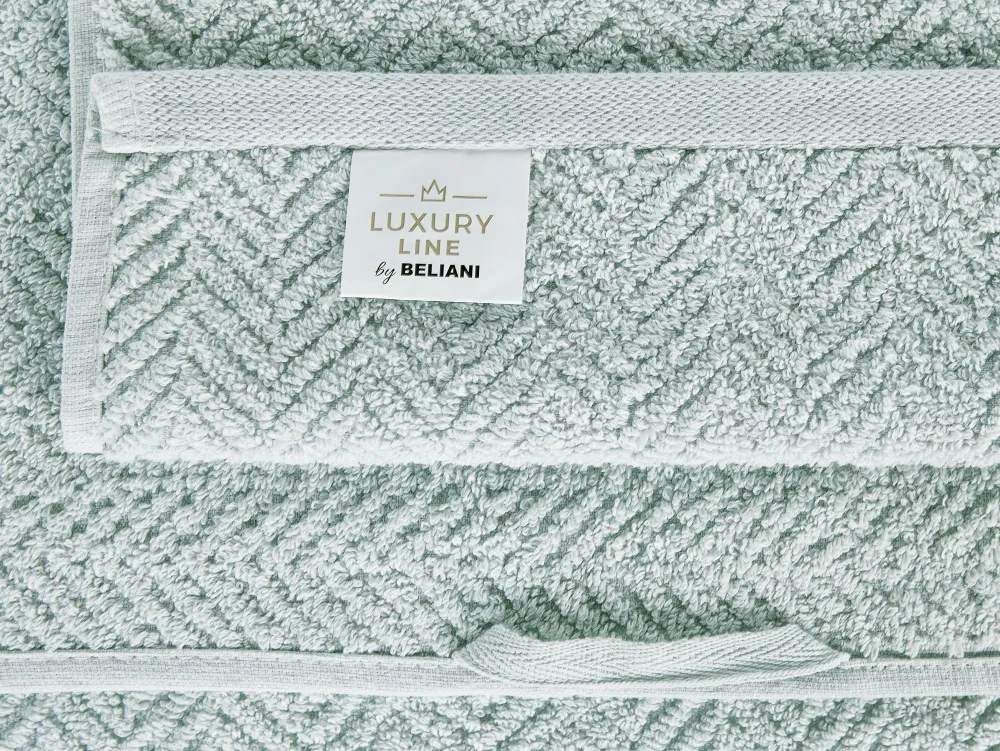 Cheap Beliani Pyyhesetti Puuvilla Mintunvihrea 2 Kpl Mitiaro