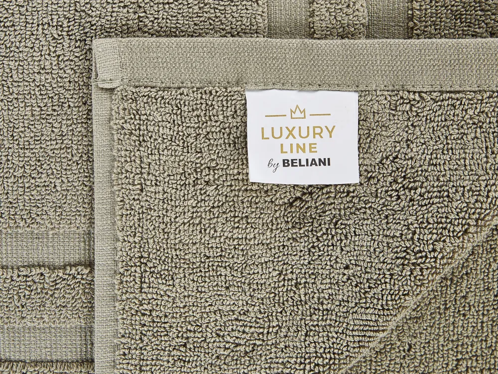 Tekstiilit<Beliani Pyyhesetti Puuvilla Oliivinvihrea 9 Kpl Mitiaro