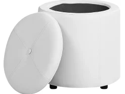 Cheap Beliani Rahi Keinonahka Säilytystila Valkoinen 38 Cm Maryland