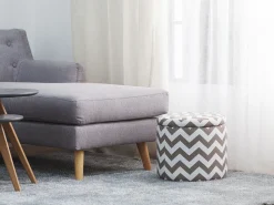 Store Beliani Rahi Puuvilla Säilytystila Vaaleanharmaa 35 Cm Tunica